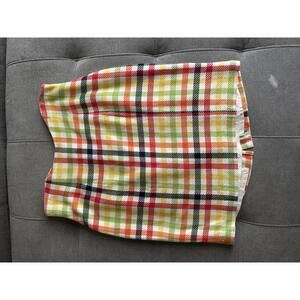 Vintage Lavantino Colorful Plaid Mini Skirt